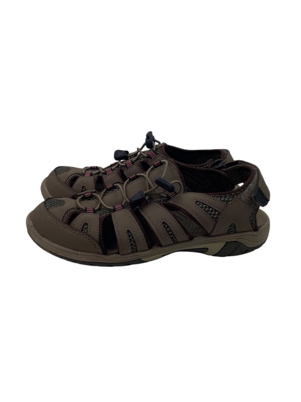 Eddie Bauer Blakely Fisherman Sandals Womens 8 Brown Leather Hiking Trail Shoes